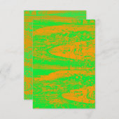 Gritty and Vibrant Neon Halftone Grunge Blank Kaar Kaart (Voorkant / Achterkant)