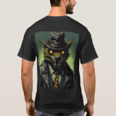 Gritty Beast: Chupacabra handgetekende kunst T-shi T-shirt (Achterkant)
