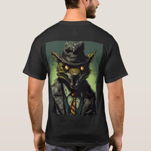 Gritty Beast: Chupacabra handgetekende kunst T-shi T-shirt (Achterkant)