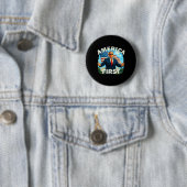 Gritty Bold Retro Politieke Slogan America First D Ronde Button 5,7 Cm (In situ)