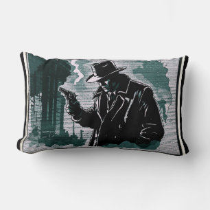 Gritty City Urban Detective 1940s Vintage Stijl Kussen
