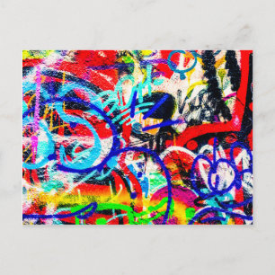 Gritty Crazy Graffiti Briefkaart