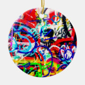 Gritty Crazy Graffiti Keramisch Ornament (Voorkant)