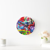 Gritty Crazy Graffiti Ronde Klok (Huis)