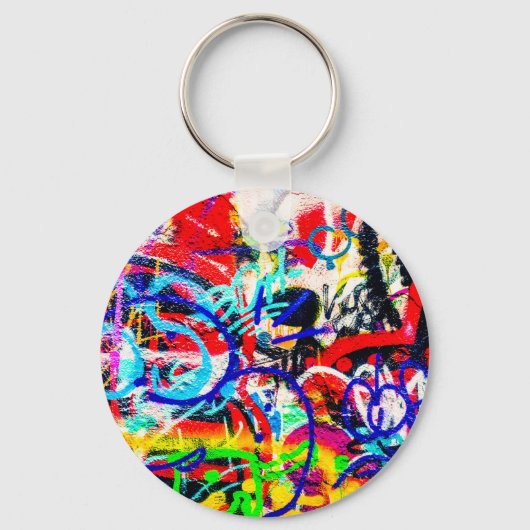 Gritty Crazy Graffiti Sleutelhanger (Voorkant)