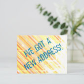 Gritty en versleten uitziende nieuwe-huis ansichtk aankondigingskaart (Staand voorkant)