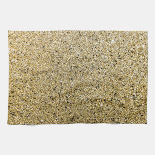 Gritty Gold Glitter Sparkle Theedoek