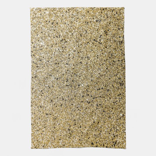 Gritty Gold Glitter Sparkle Theedoek (Verticaal)