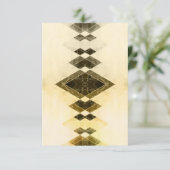 Gritty Golden Grunge Art Deco Blank Uitnodiging (Staand voorkant)