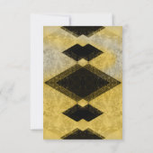 Gritty Golden Grunge Art Deco Blank Uitnodiging (Achterkant)
