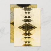 Gritty Golden Grunge Art Deco Blank Uitnodiging (Voorkant / Achterkant)