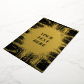 Gritty Golden Grunge Folie Blank Kaart (Gedraaid)