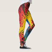 Gritty Graffiti Gele Straal Snelheidlijn Leggings (Rechts)