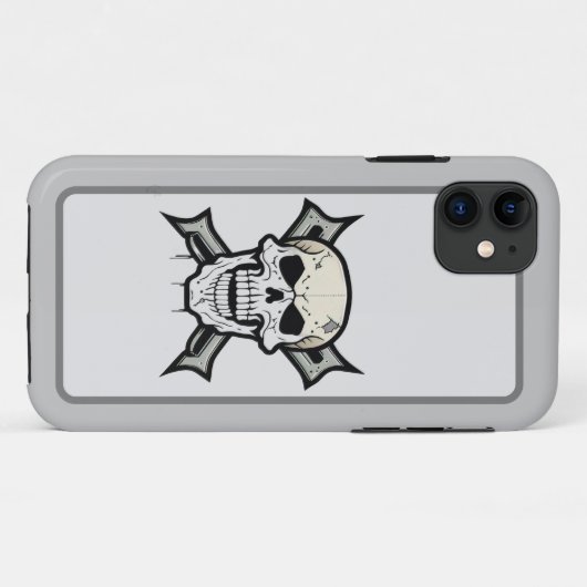 Gritty Graphics: Bold Skull Design Case-Mate iPhone Case (Achterkant (horizontaal))