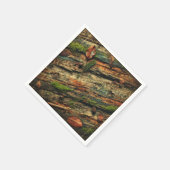 Gritty Herfst Distress Wood & Moss Découpage Serve Servet (Hoek)