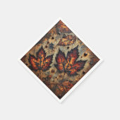 Gritty Herfst rottende bladeren Découpage servette Servet (Hoek)