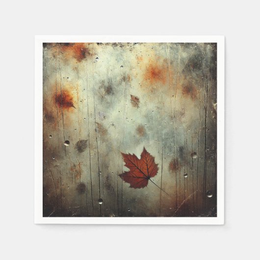 Gritty Herfst Steamy Window Glass Découpage Servet (Voorkant)