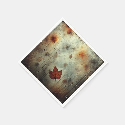 Gritty Herfst Steamy Window Glass Découpage Servet (Hoek)