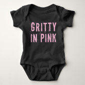 Gritty In Pink - Baby Jersey Bodysuit (Zwart) (Voorkant)