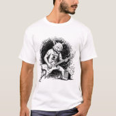 Gritty Ink Cat Guitar T-Shirt for Men (Voorkant)