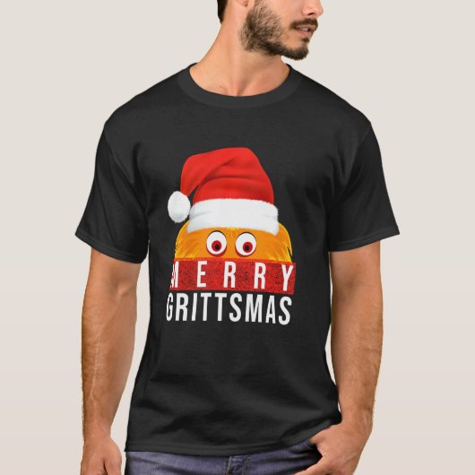 Gritty Kerstmis Vrolijk Grittsmas Kerstmis T-shirt (Voorkant)