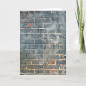 Gritty Steel Blue City Brick Wall Kaart (Voorkant)