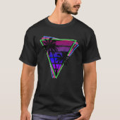 Gritty  Stijl Synthwave Geïnspireerd Retro 80s T-shirt (Voorkant)