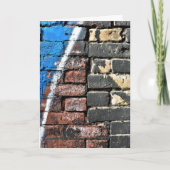 Gritty Two Tone Graffiti Art Brick Wall Kaart (Voorkant)