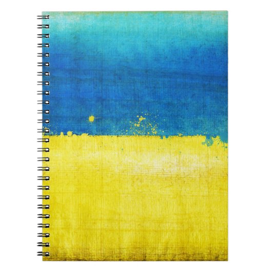 Gritty Ukraine Flag Notitieboek (Voorkant)