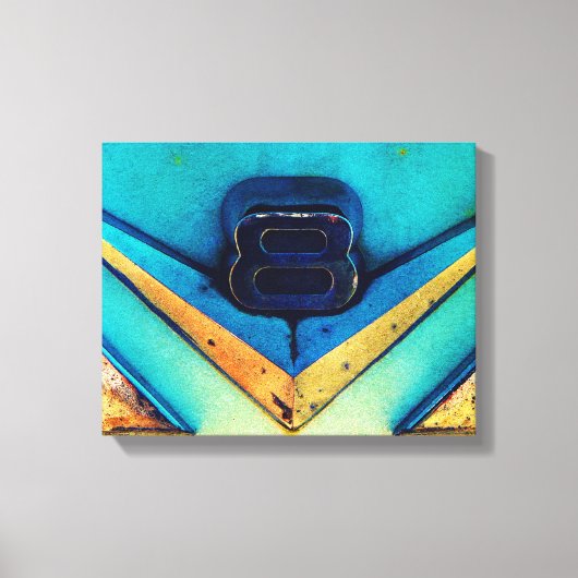 Gritty V8 Grote of Kleine Blokmotor Canvas Afdruk (Voorkant)