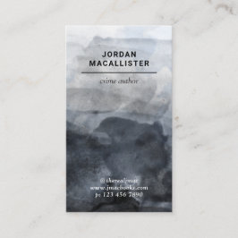 Gritty Waterverf Crime Author Visitekaartje