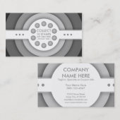 griyscale retro loyaliteitskaart klantenkaartje (Voorkant / Achterkant)