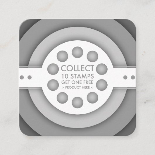 griyscale retro trouwerekkaart klantenkaartje (Voorkant)