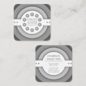 griyscale retro trouwerekkaart klantenkaartje (Voorkant / Achterkant)