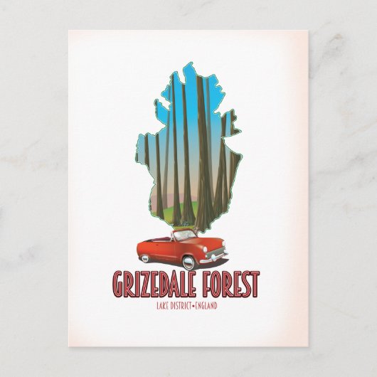 Grizdale bos meer district Engeland kaart (Voorkant)