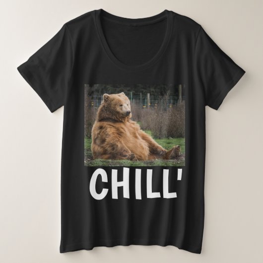 GRIZISCH BEER PLUS SIZE LADIES 'CHILL' T SHIRTS (Design voorkant)