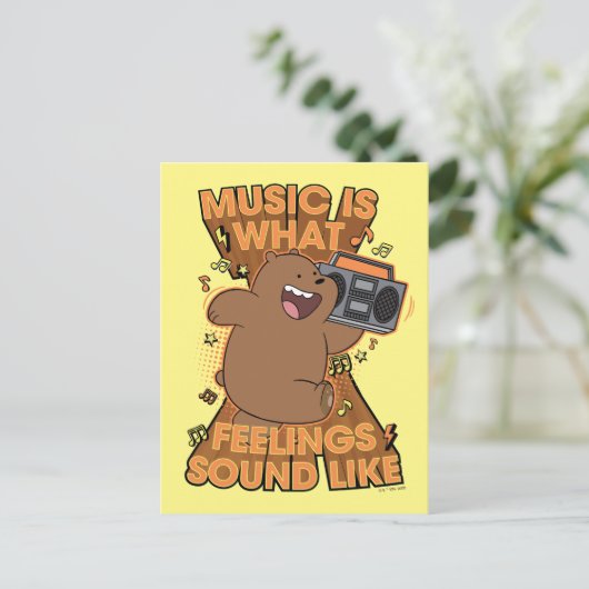 Grizz - Muziek is hoe het klinkt Briefkaart (Staand voorkant)