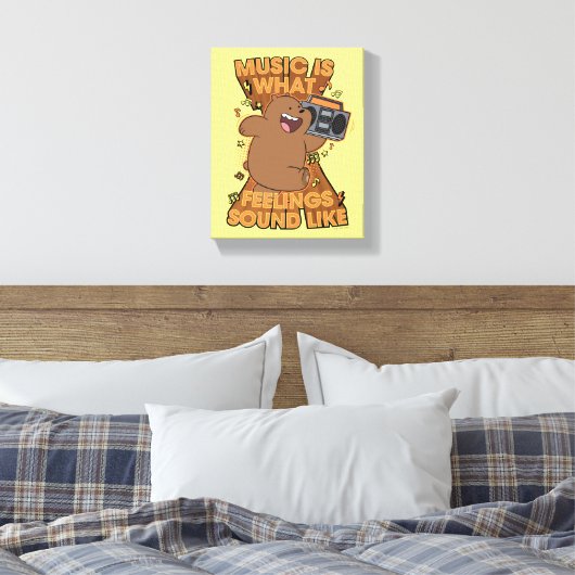 Grizz - Muziek is hoe het klinkt Canvas Afdruk (Insitu (Slaapkamer))