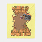 Grizz - Muziek is hoe het klinkt Fleece Deken (Voorkant)