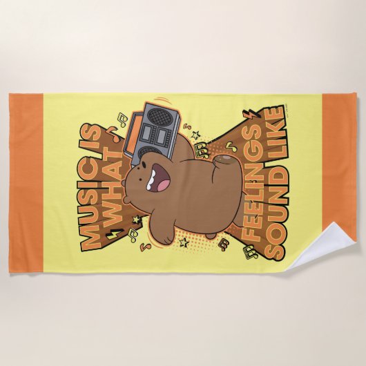 Grizz - Muziek is hoe het klinkt Strandlaken (Voorkant)