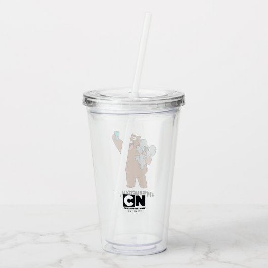 Grizz & Nom Nom - #InternetFamous Acryl Drinkbeker (Achterkant)