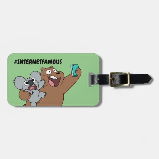 Grizz & Nom Nom - #InternetFamous Bagagelabel (Voorkant horizontaal)