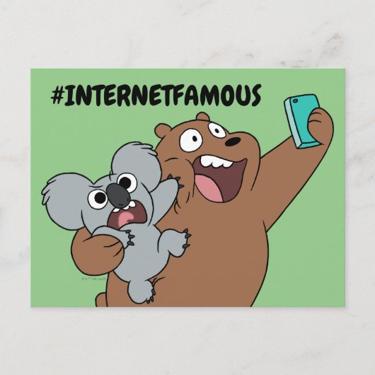 Grizz & Nom Nom - #InternetFamous Briefkaart (Voorkant)