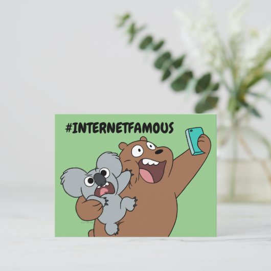 Grizz & Nom Nom - #InternetFamous Briefkaart (Staand voorkant)