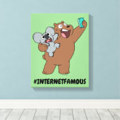 Grizz & Nom Nom - #InternetFamous Canvas Afdruk (Insitu (Houten vloer))
