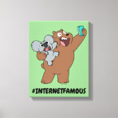 Grizz & Nom Nom - #InternetFamous Canvas Afdruk (Voorkant)
