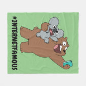 Grizz & Nom Nom - #InternetFamous Fleece Deken (Voorkant (Horizontaal))
