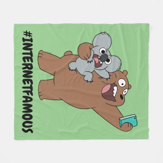 Grizz & Nom Nom - #InternetFamous Fleece Deken (Voorkant (Horizontaal))