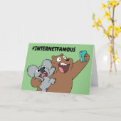 Grizz & Nom Nom - #InternetFamous Kaart (Gele Bloem)