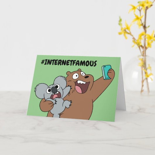 Grizz & Nom Nom - #InternetFamous Kaart (Gele Bloem)